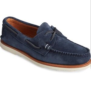 NIB Sperry X Sunspel Authentic Original 2-Eye Navy Suede 11.5 M BRAND NEW blue